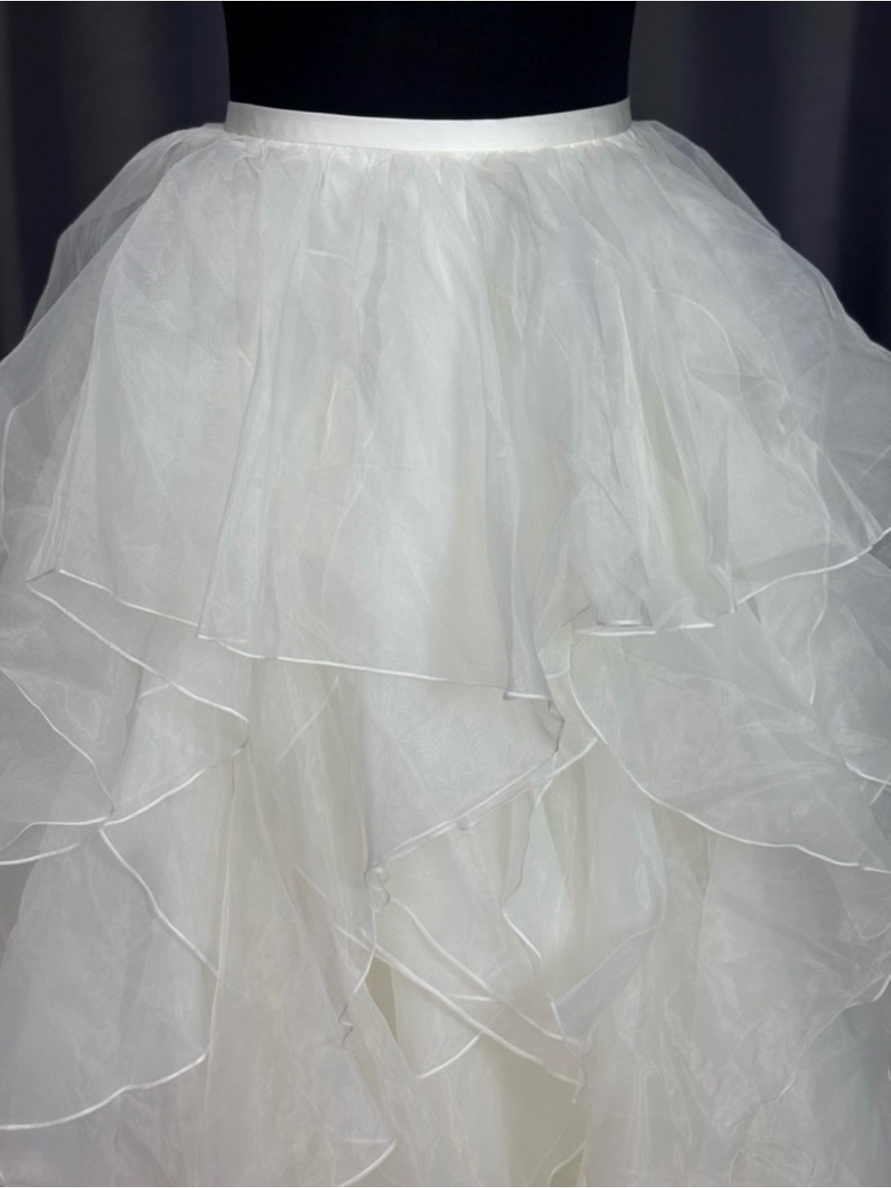Alfred Angelo White Layered Organza Ruffle Ball Skirt - Picture 4 of 8
